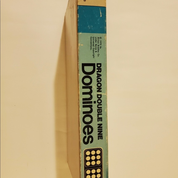Vintage 1970s Domino’s Set “Double Nines & Dragon” design by Milton Bradley 55pc - Picture 5 of 5